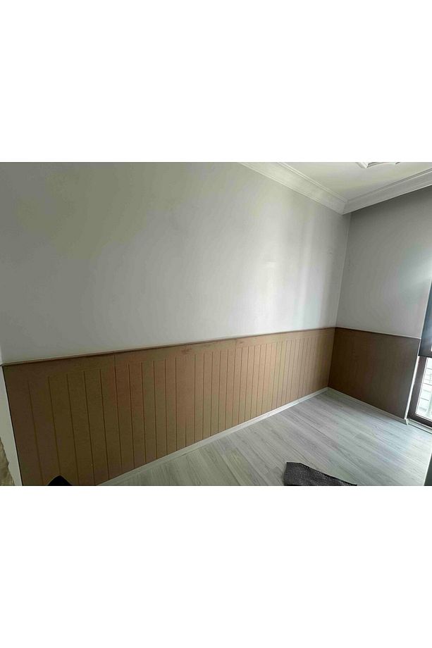 Mdf Cnc Işlemeli Dekoratif Boyanabilir Duvar Paneli , İskandinav Duvar Paneli , Duvar Çıtası54X103 - 5