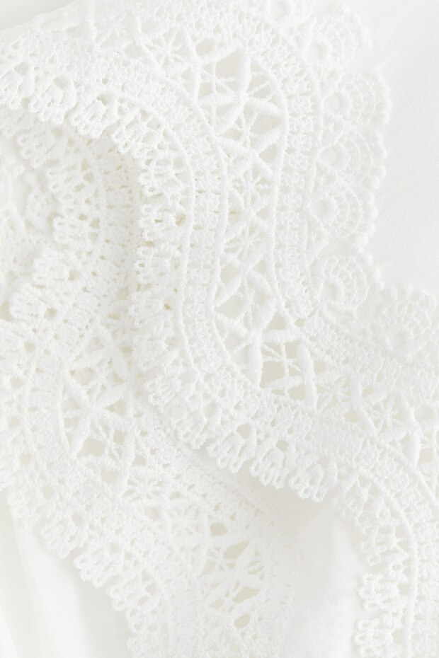 Dantel Şeritli Bluz - 2