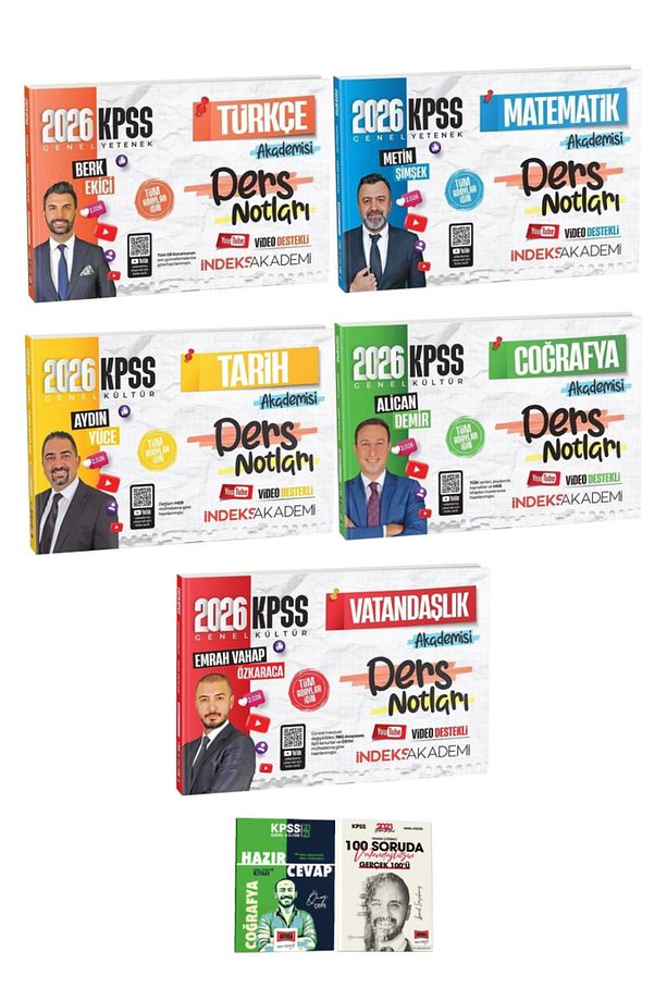 2026 KPSS Türkçe+Matematik+Tarih+Coğrafya+Vatandaşlık Ders Notları|Aydın Yüce-Emrah Vahap Özkaraca - 1