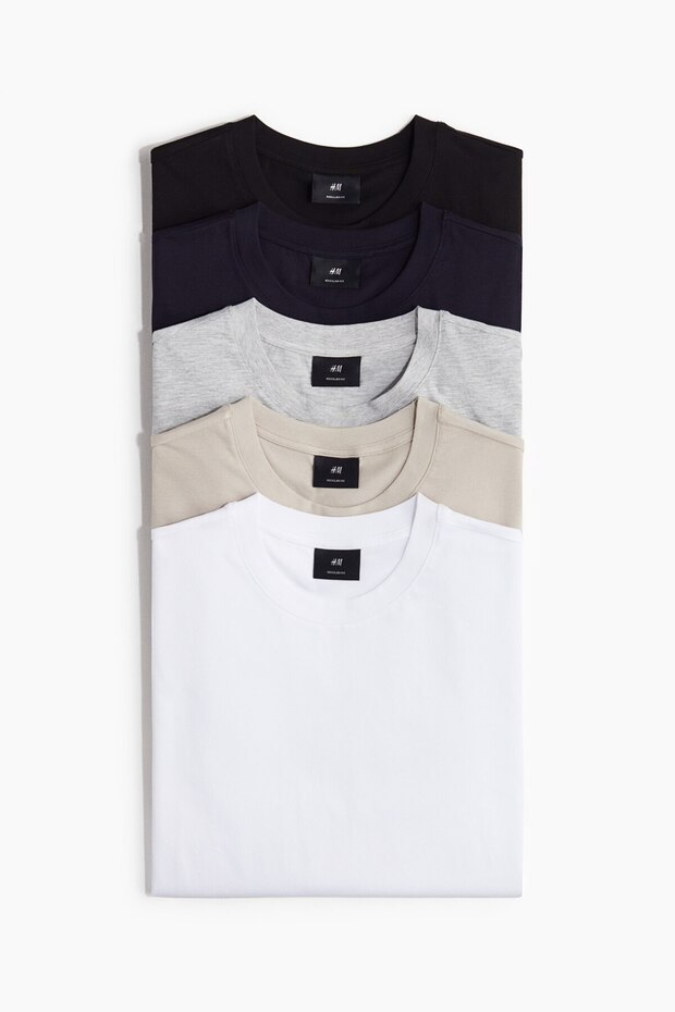 5'li Regular Fit Tişört - 1