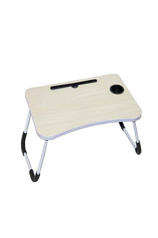 Folding Computer Desk Table Beige 60x40x28cm - 1