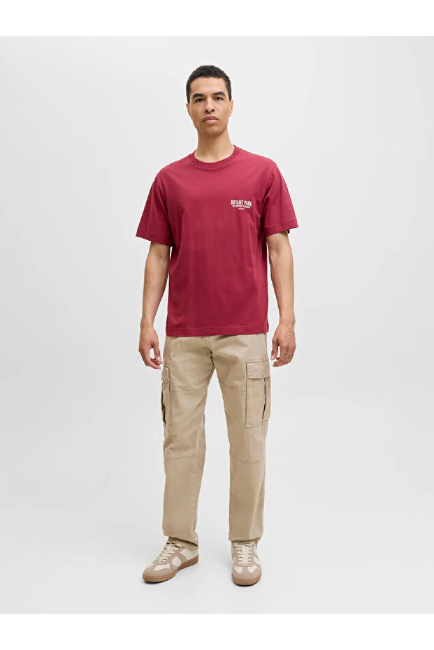 بنطلون كارغو أبيض فاتح للرجال - 5