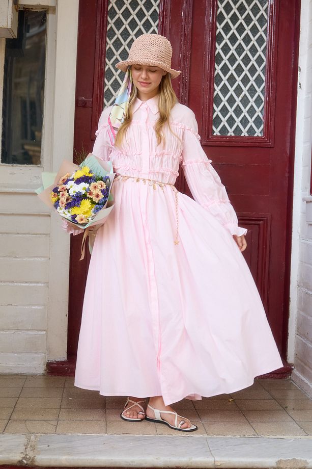 Daisy Vual Elbise Soft Pembe - 1