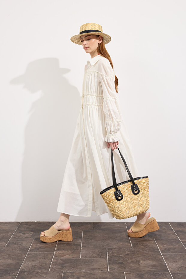 Daisy Vual Elbise Ekru - 5