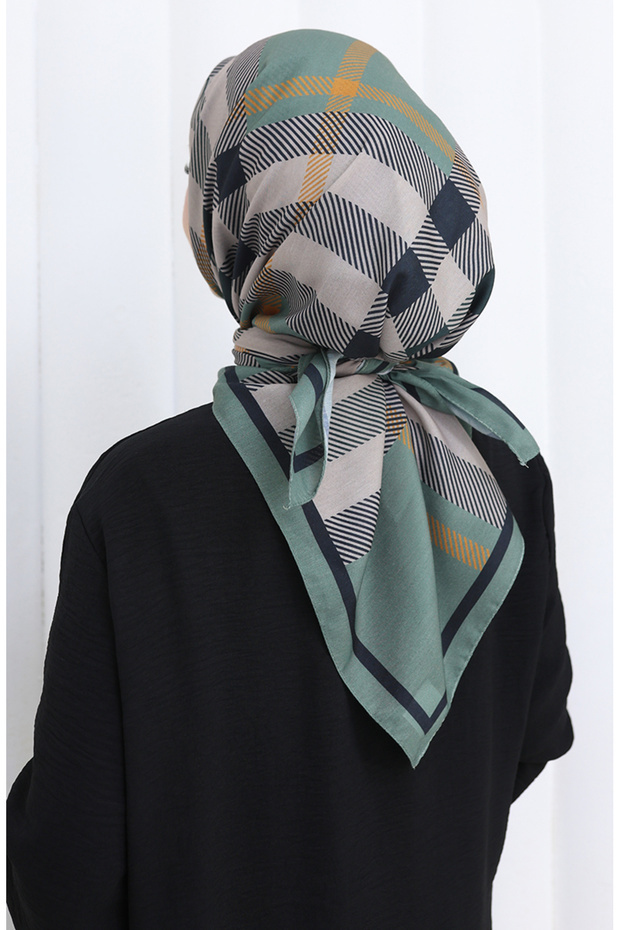 Eșarfă moale 90204-08 Verde mentă - 3