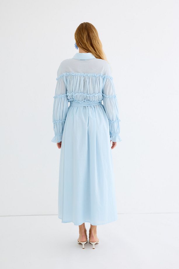 Daisy Vual Elbise Soft Mavi - 7