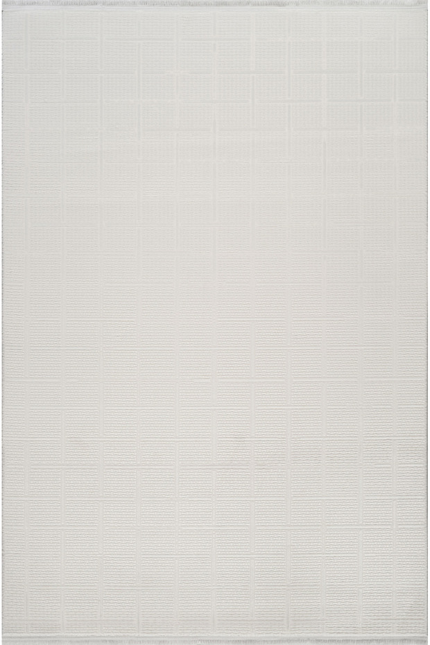 Halı Safran 8131 Ekru Yumuşak Dokulu Düz Desenli Dokuma Modern Kaliteli Şık Halı - 1