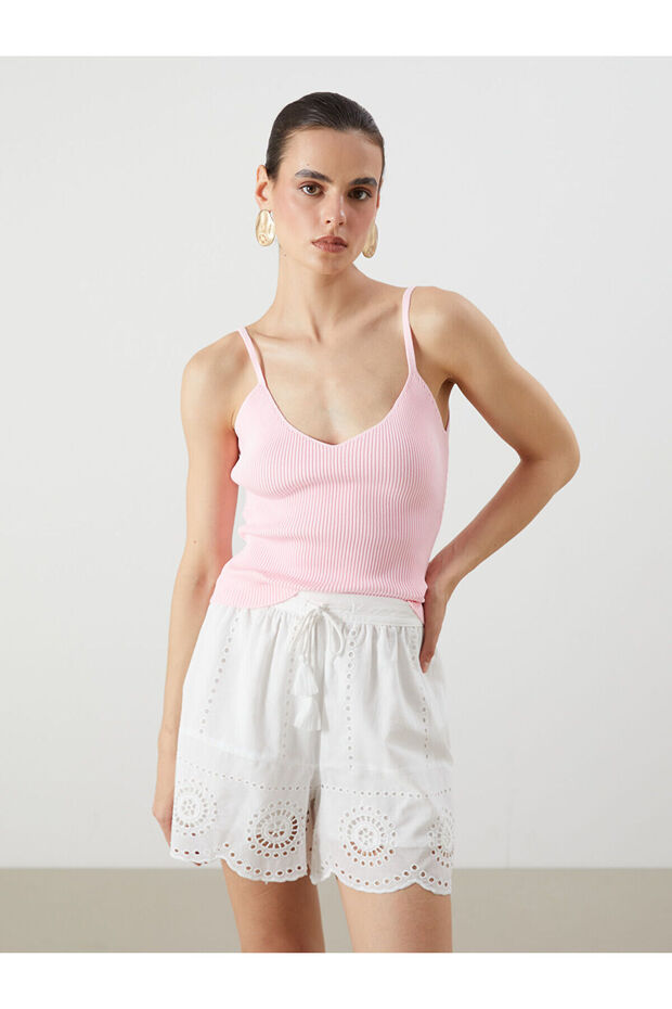 V-Neck Strap Women's Knitwear Undershirt