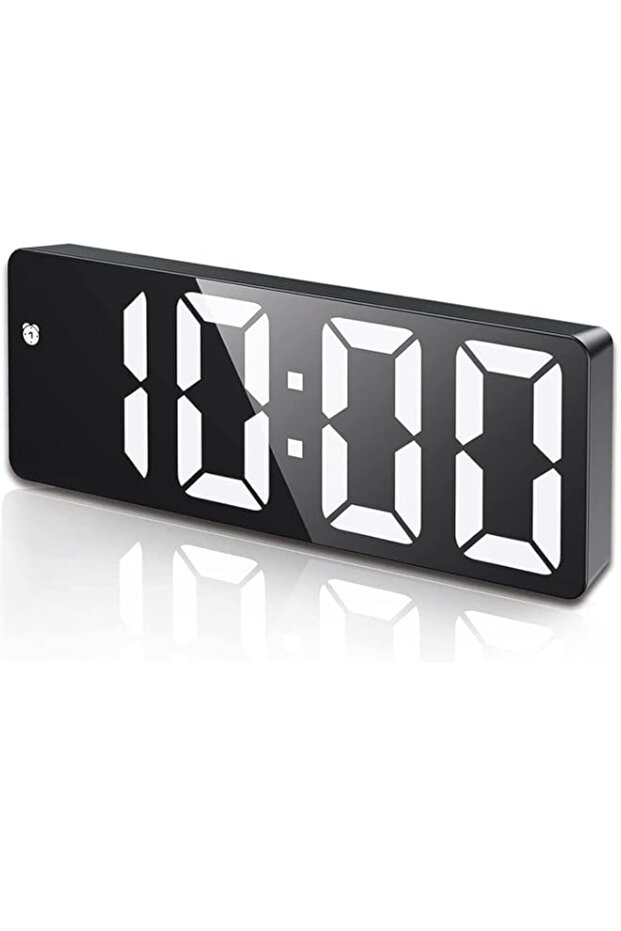 Smart LED Digital Alarm Clock: Electric Nightlight with 3 Adjustable Brightness, Voice Control Desk Clock with Date/Month/Temperature Displayed, with USB/Battery Powered for Home Bedroom