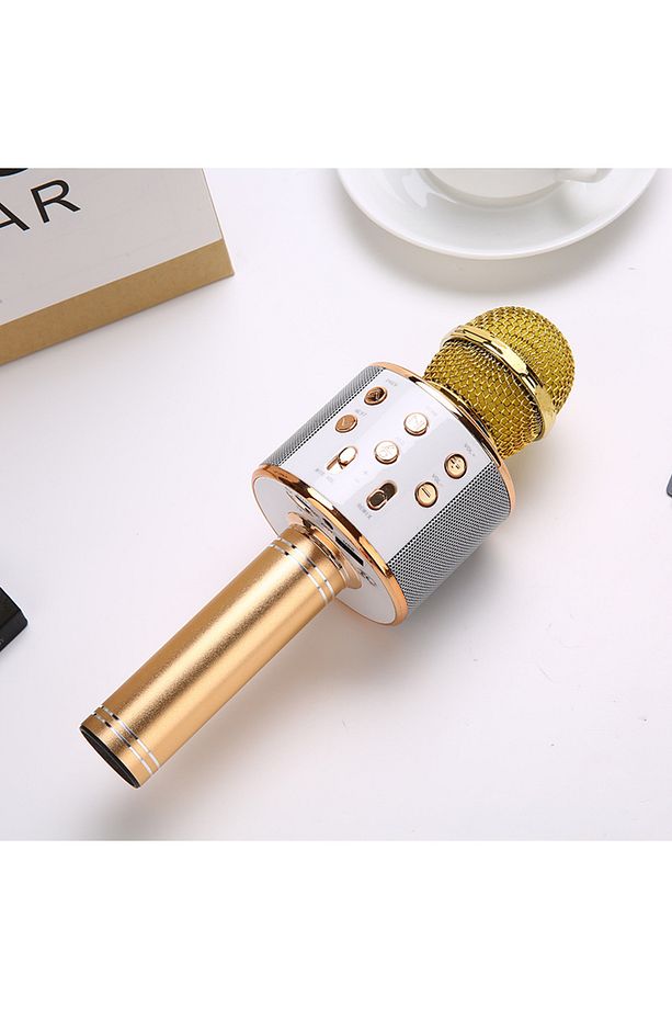 Türkçe Seslendirme Kareoke Mikrofonu Bluetooth Mikrofon Bluetooth Speaker Hoparlör Aux-Tf-Usb Giriş - 6