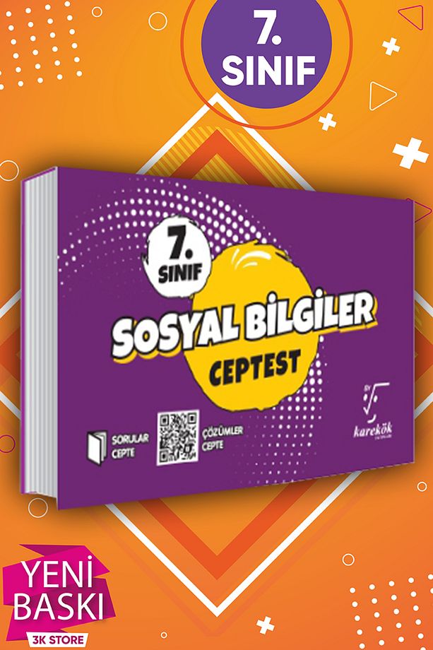 7.Sınıf Cep Test 4lü Set Türkçe Matematik Sosyal Bilgiler Fen Bilimleri - 5