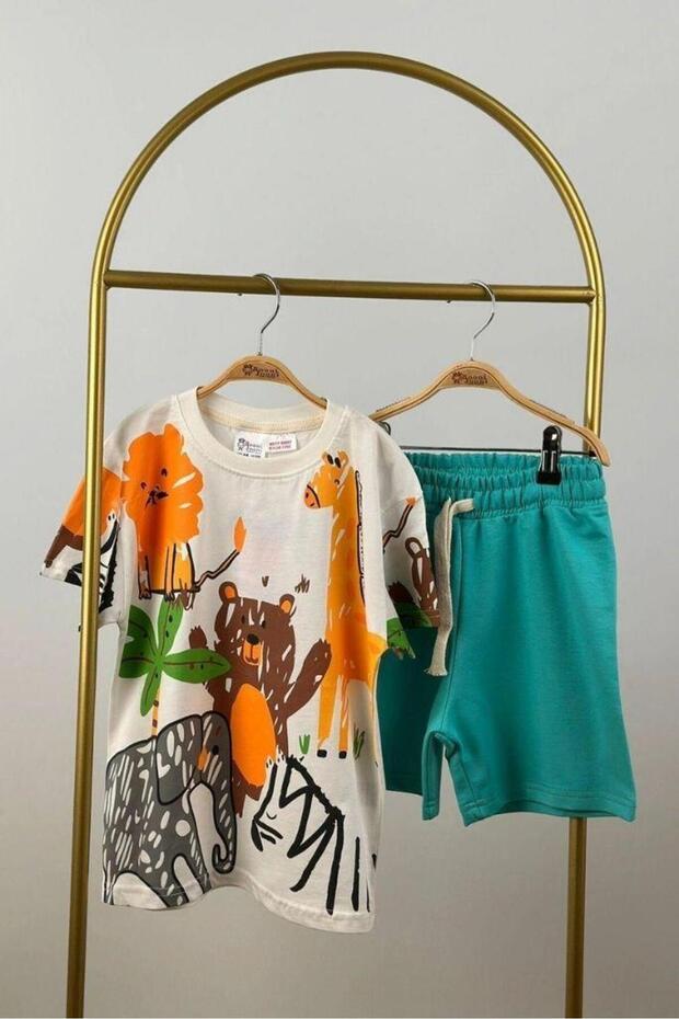 Zoo Print Shorts Set - Girls' Children's Clothing Girls' Children's Clothing