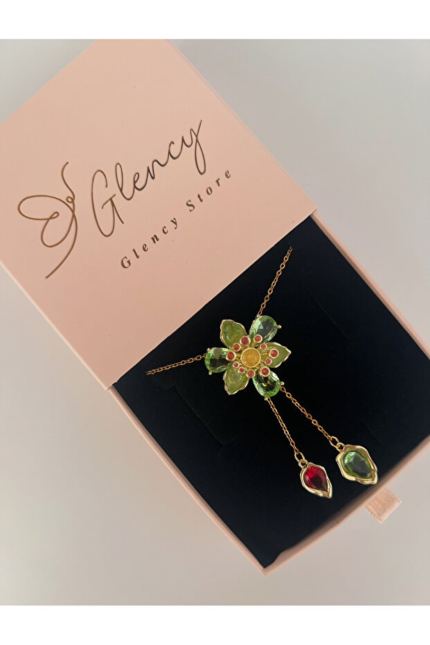 Çelik Lydllia Çiçek Y Model Kolye - 5