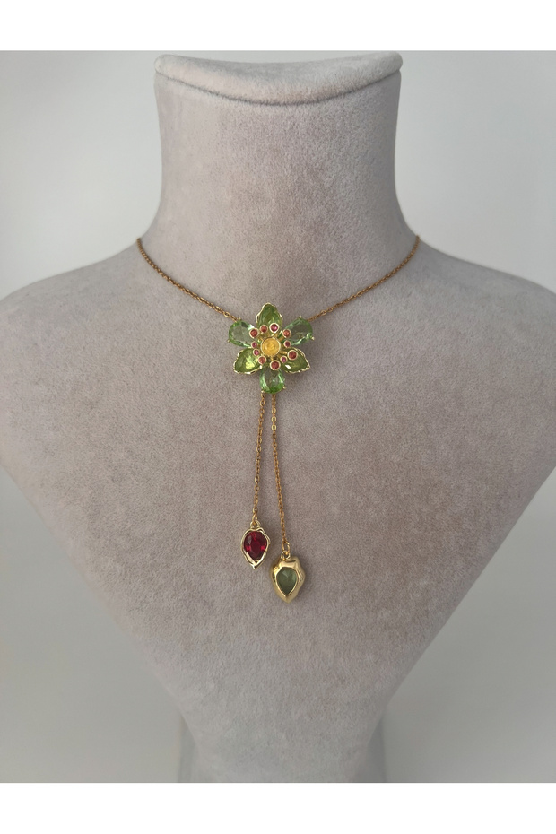 Çelik Lydllia Çiçek Y Model Kolye - 4