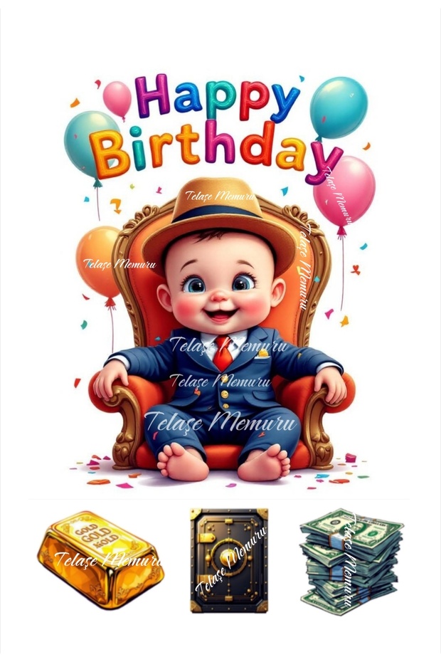 Pattern baby cake topper sugar paper printing edible paper cake printing and cake picture model 1