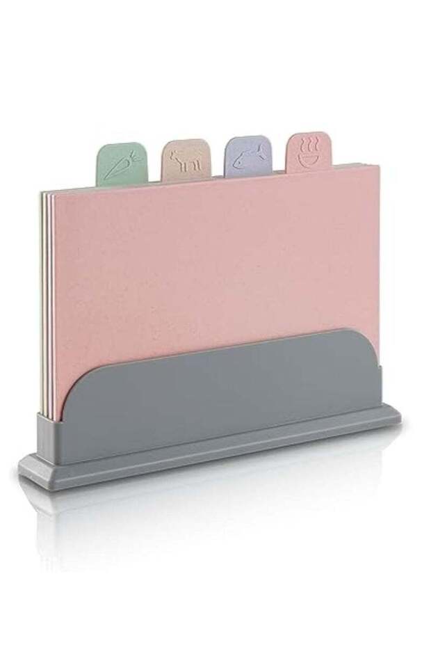 Plastic Cutting Board with Storage Shelf, for Kitchen Different Food ,with Space Saving Storage Case