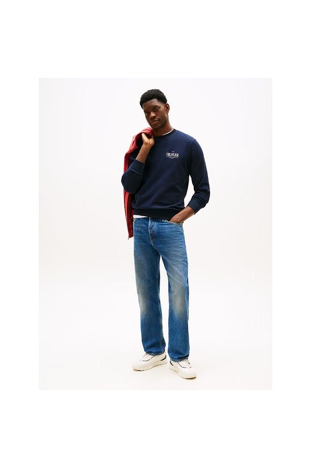 Erkek Regular Fit Baskı Logolu Pamuklu Sweatshirt - Lacivert - 4