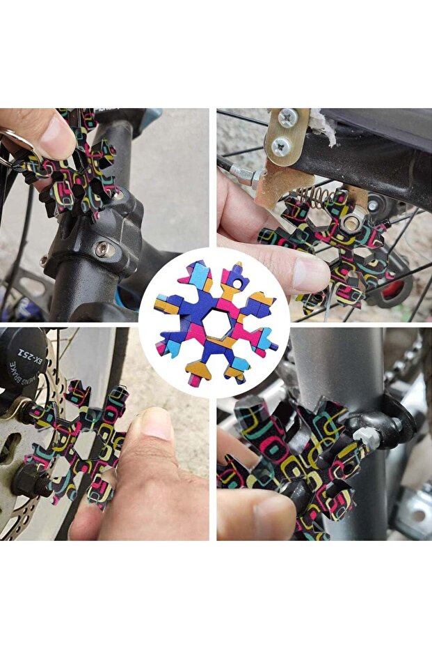 18 in 1 DIY multi-function tool, metal, multicolor, 6 x 6 cm - 3