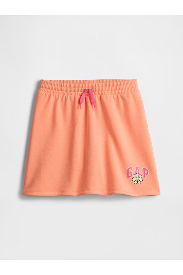Kız Çocuk Turuncu Logo Pull-On Etek - 1