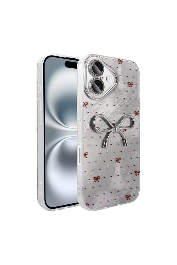 Compatible Case Cover for Apple iPhone 16 Plus Mobile Phone with Camera Protection Figured Ponti Silicone