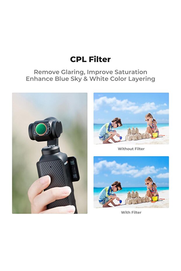 Magnetic CPL + ND16+ ND64 + ND256 ( DJI Osmo Pocket 3 combo Uyumlu ) - 4
