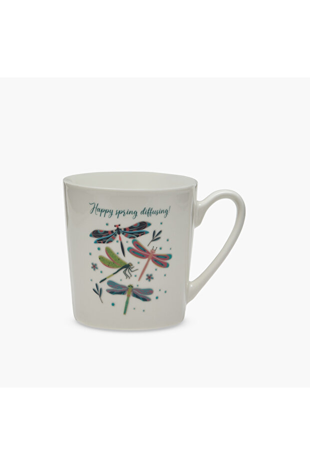 Happy Spring Diffusing Colour Changing Bone China Mug - 500 ml - 2