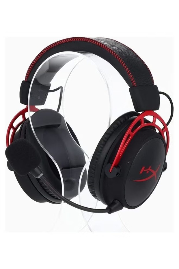 سماعة الألعاب اللاسلكية كلاود ألفا - أسود/أحمر - 2