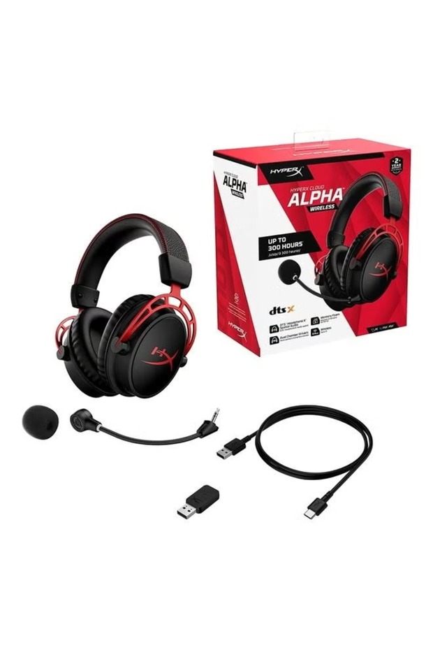 سماعة الألعاب اللاسلكية كلاود ألفا - أسود/أحمر - 4