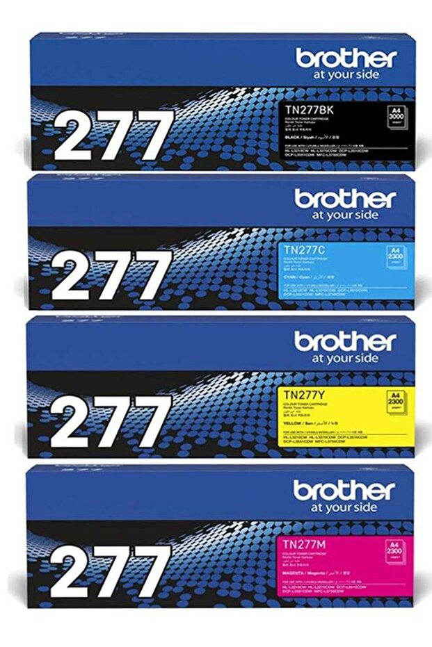 Genuine TN-277 High Capacity Toner Cartridge (4 Color Set)