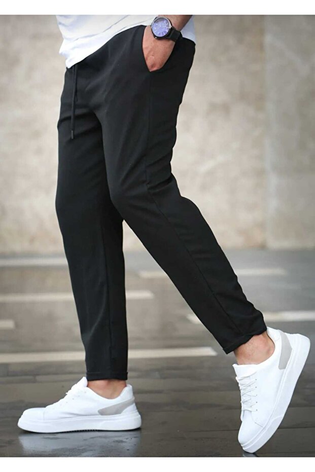 Men's Slim Fit Relaxed Fit Tie Waist Side Pockets Jogger Pants
