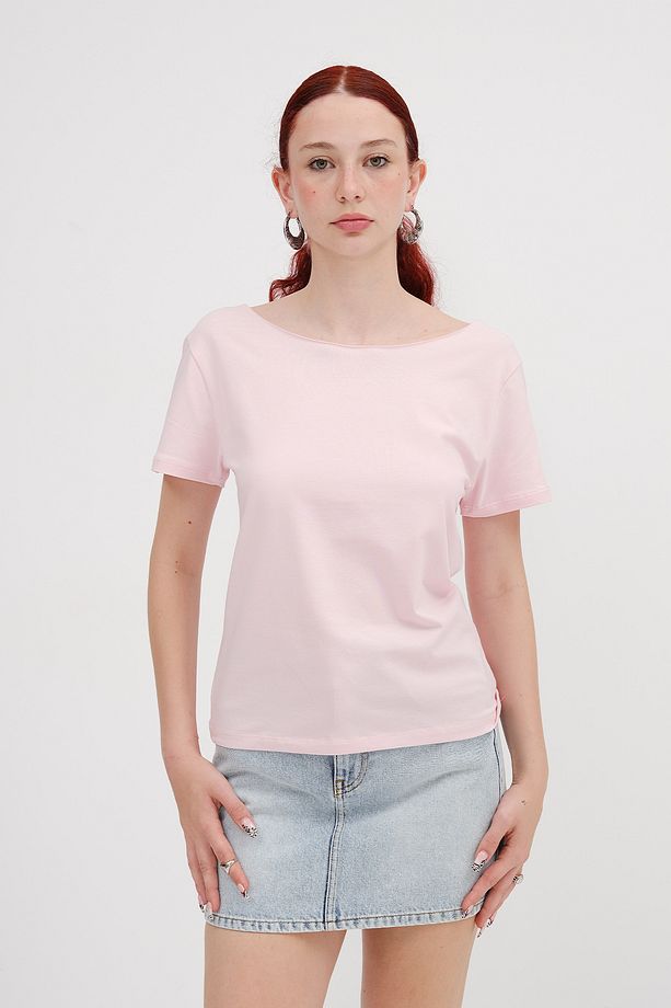 Kayık Yaka Basic T-shirt P1805 - 5