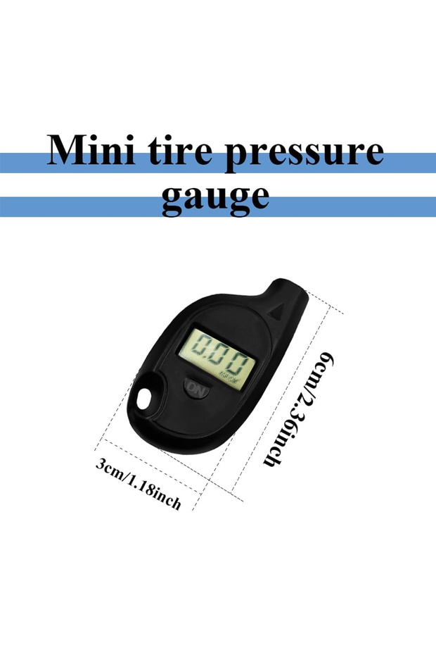 TG-51 Digital Tire Pressure Gauge with LCD Display and Key Ring – Compact and Handy - 8