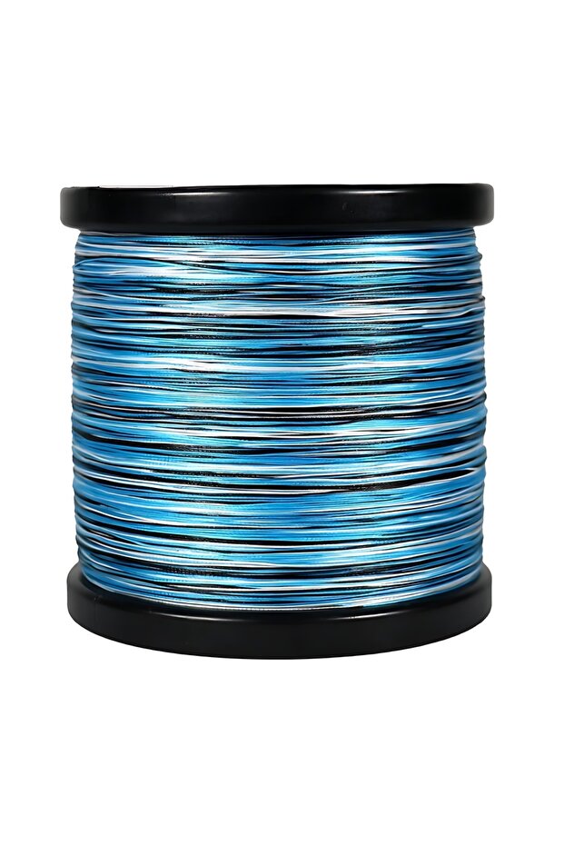 BLUE CAMO-MAVİ KAMUFLAJ X8- 8 طبقات 0.10.-MM 300.-متر 3.60.-كجم يسحب، حبل، شبكة، حرير