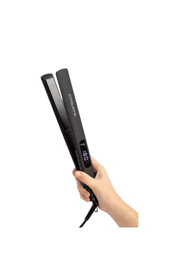 Placă de îndreptat părul, CREATE, Ceramic Styler Slim, neagră - 1