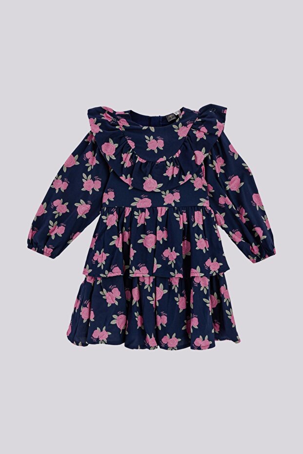 BG Store Kız Çocuk Desenli Elbise - 5