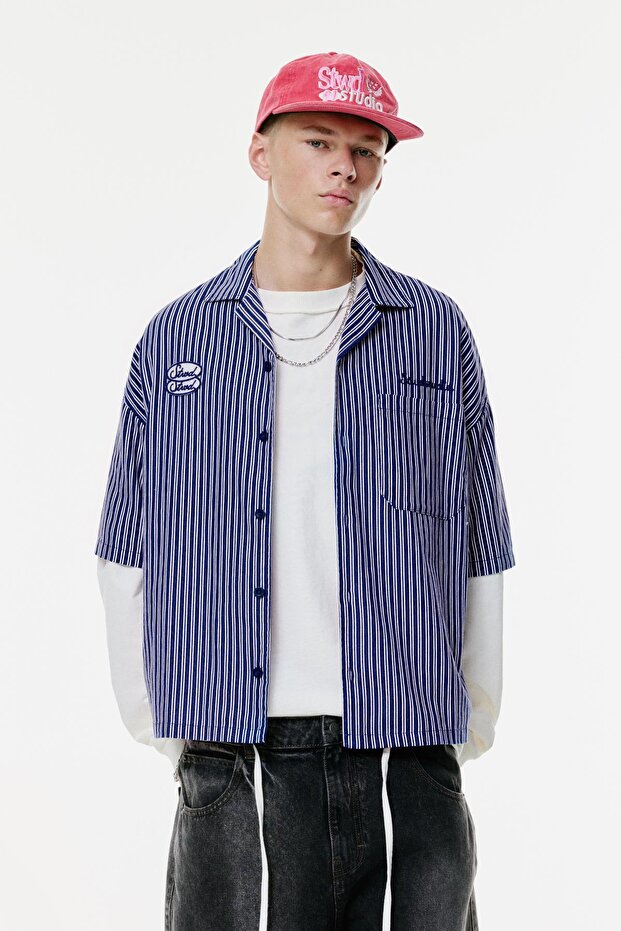 STWD Keten Çizgili Gömlek - 2