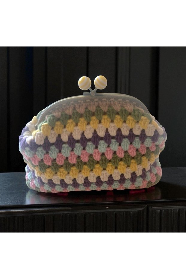 Handmade Multicolored Knitted Women's Wallet