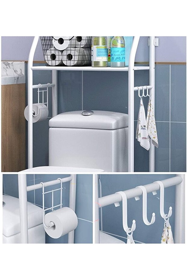رف تخزين الغسالة - أبيض - 5
