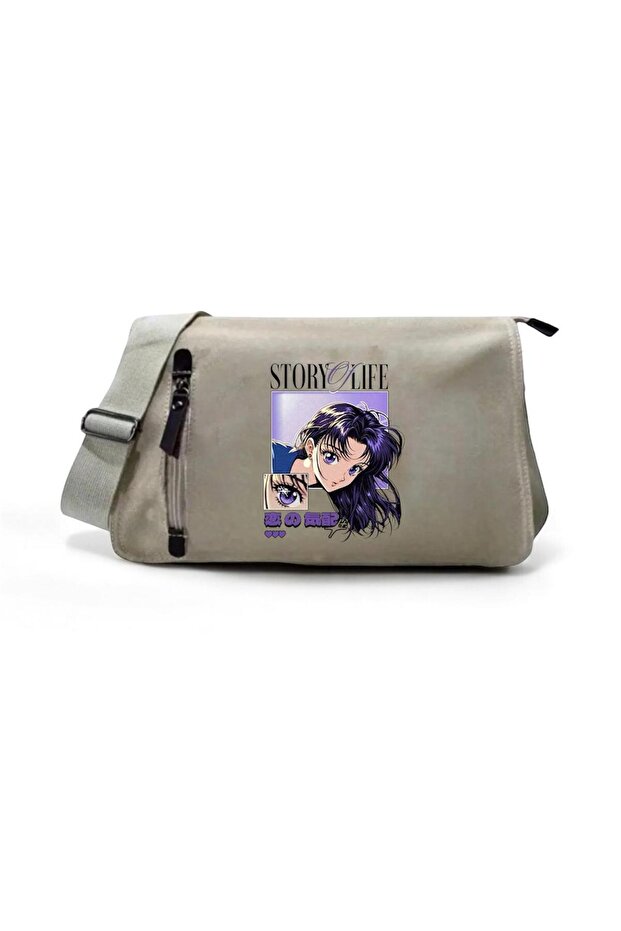 Story of Life Printed School, Course, Dershane Messenger Bag