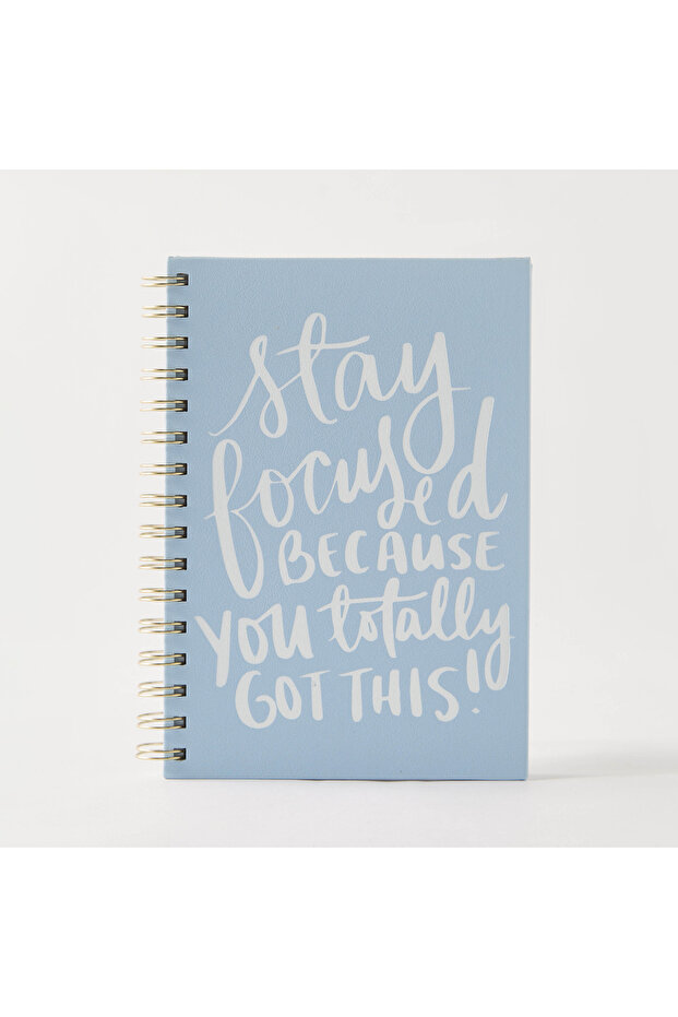 Slogan Print Ruled Spiral Bound A5 Notebook - 1