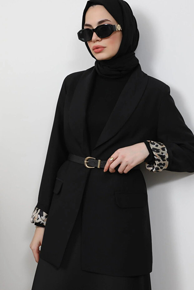 Leopar Astarlı Blazer - 2