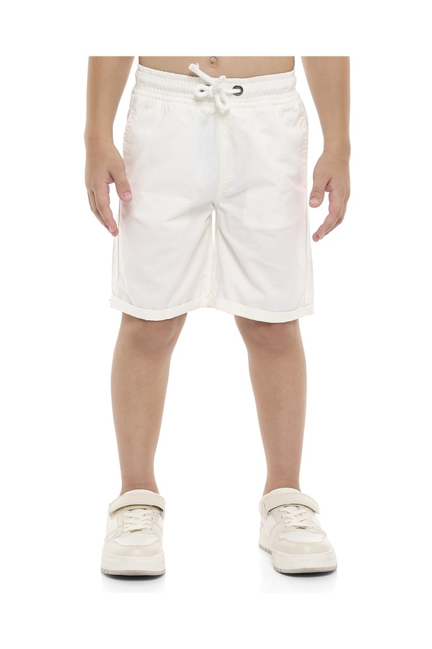 Solid Shorts with Drawstring Waist - 2