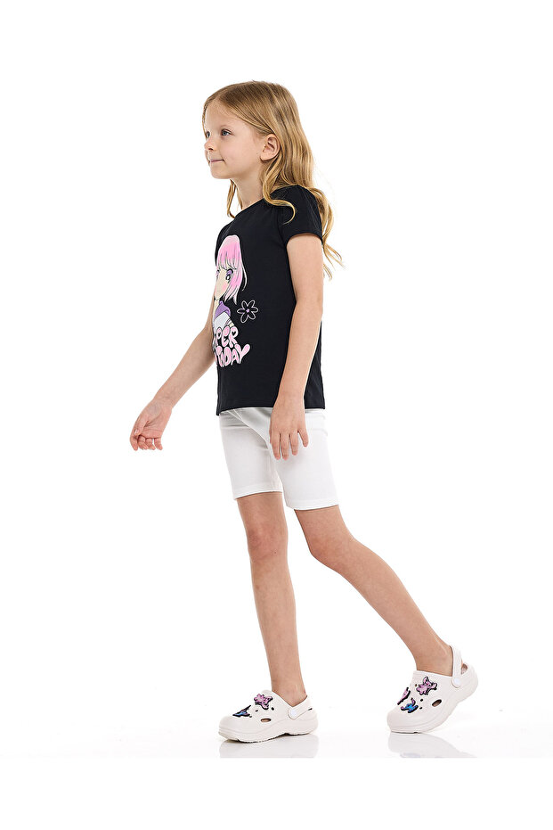 Knit Shorts with Elastic Waist