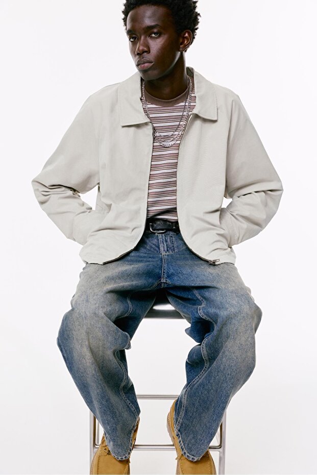 Fermuarlı Pamuk Ceket - 1