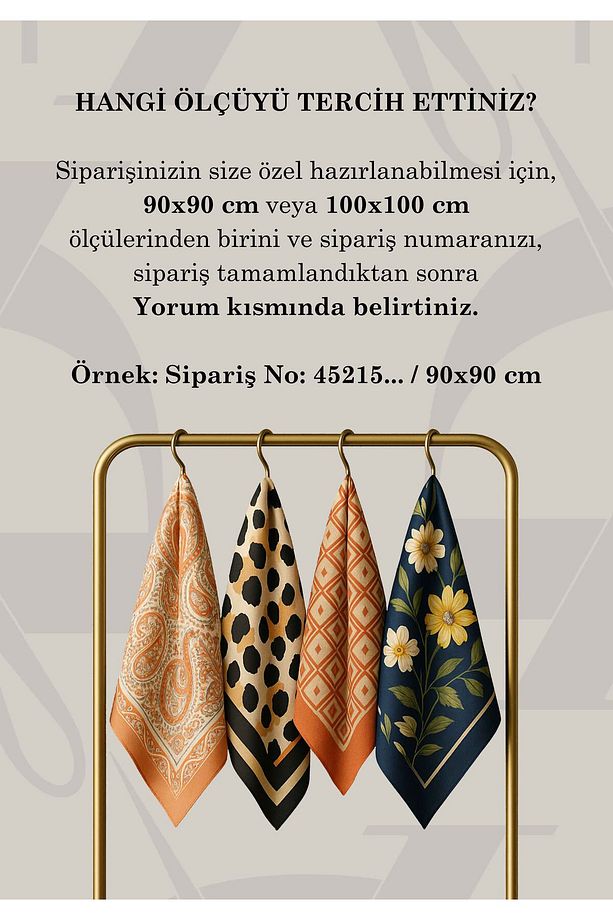 Leopar Desenli Saten Eşarp | Safari Beji Zemin | 90x90 - 100x100 cm | Lüks Parlak Saten - 5
