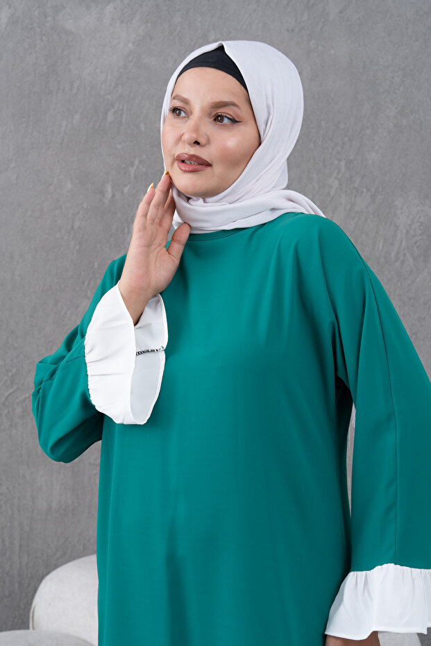 تونيك فضفاض مكشكش مزين