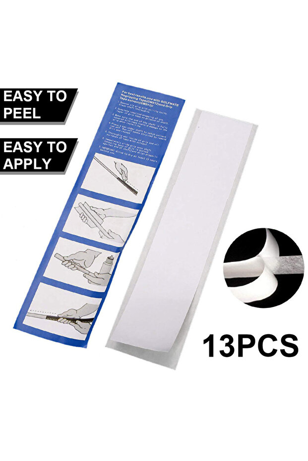 13pcs Golf Grip Tape Double Sided Adhesive Strips for Regripping Golf Clubs Installation Golf Grip S