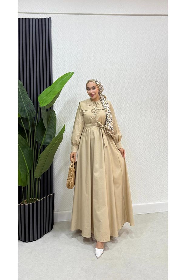 Elif Bağcıklı Tesettür Elbise - 3