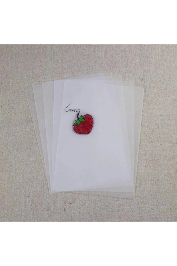15pcs 15pcs Plastic Thermal Heat Shrink Paper Shrinkable Paper Film Translucent Sheets Blank Shrink