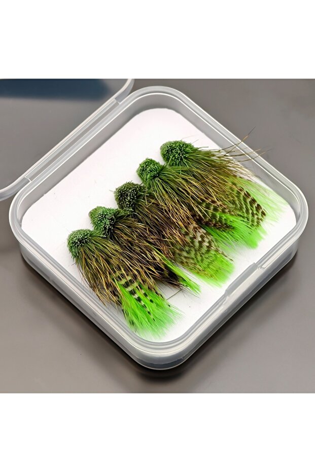 FCP-662 ANFS 5pcs Grasshopper Fly Fishing Lures-Artificial Insect Baits for Trout, Perch & Bluegill,